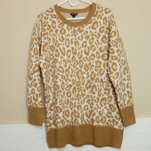 TORRID Womens Animal Print Leopard Cheetah Yellow Fall Knit Sweater 0 Large XL